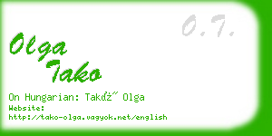 olga tako business card